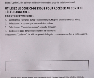 I got a blank pre-order DLC slip with my new smt V.
