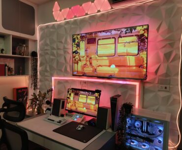 a little update with my setup.what should i do next with my setup?i want it to be cozy with more rgb lights