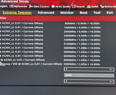 I9 14900k v/f table