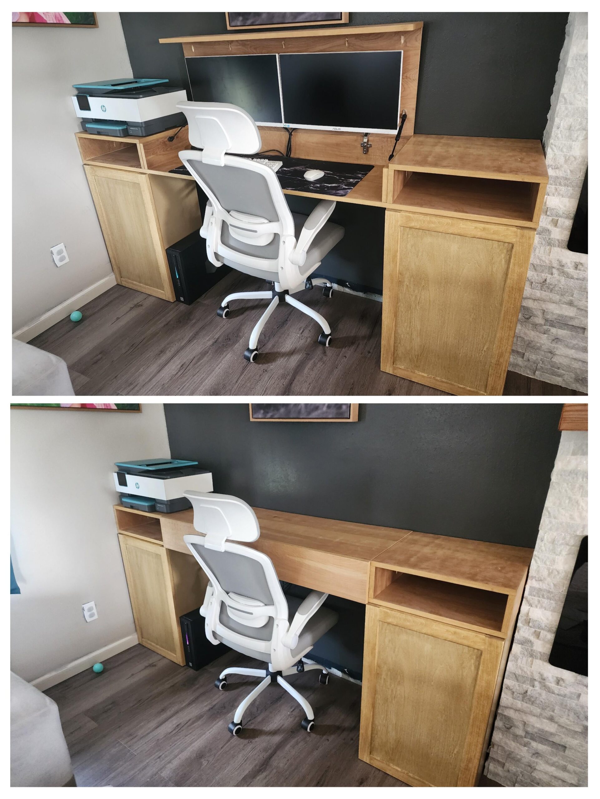 Needed to toddler proof my wife’s desk Needed to toddler proof my wife's desk