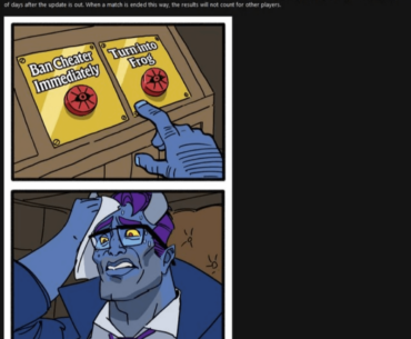 When detecting a cheater, Deadlock's new Anti-Cheat allows players in the match to decide whether the cheater gets immediately banned or turned into a frog for the rest of the match, and then getting banned afterwards.