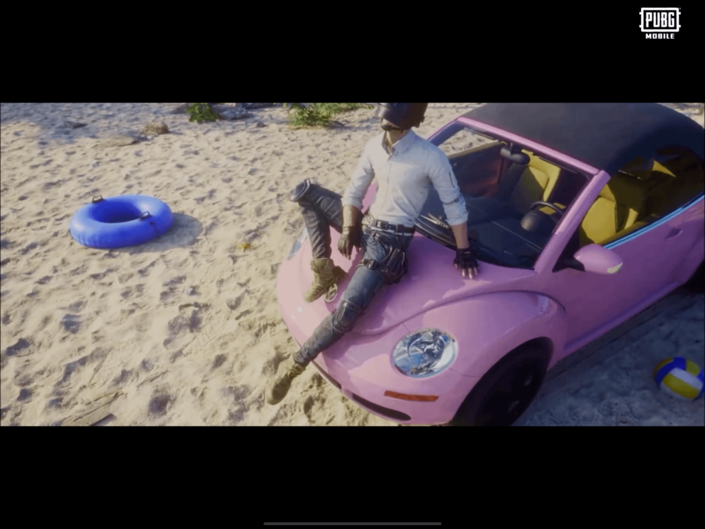 Man with pink car???
