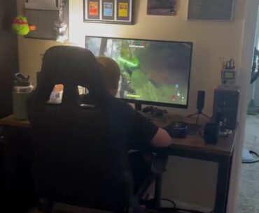 (Star Wars: Battlefront) My stepson said he wanted to work on “getting on my gaming level”. Needless to say I think he’s having fun.
