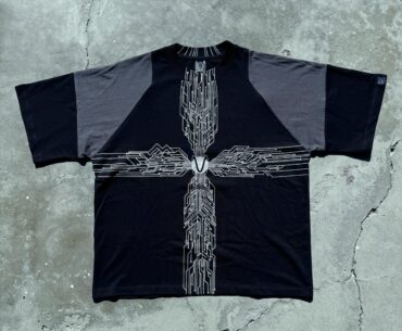 All over print + custom tee pattern for my cyberpunk themed brand