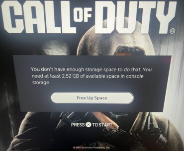PS5 shows “You don't have enough storage space to do that” when I boot up COD HQ/Warzone after a fresh reinstall, but I have enough storage.