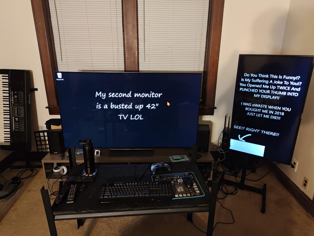 Some would say TV's make bad monitors. I have 2.