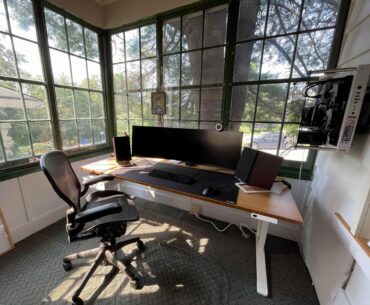 No RGB here, but the new office is coming together nicely!