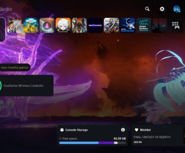 New ps5 welcome layout