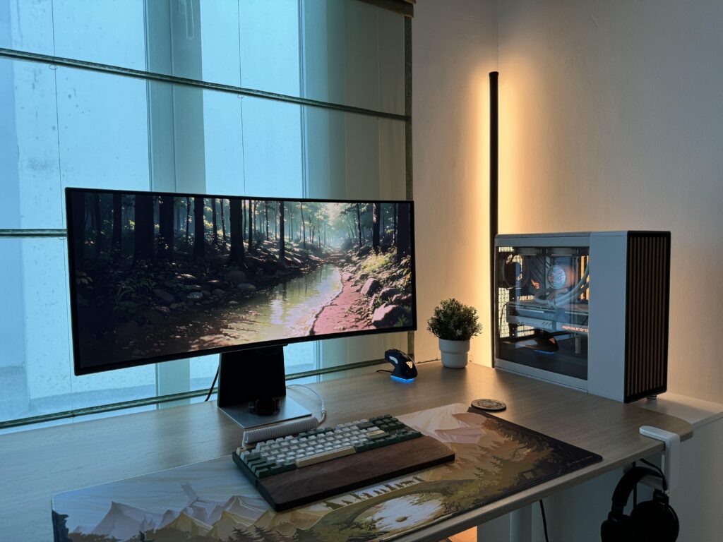 My ever-evolving work in progress setup, I like where it’s going though. :)