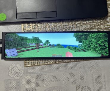 Minecraft on a tiny ultrawide