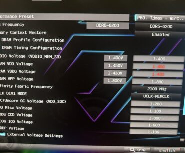 Ram Overclock to 6200mhz- ycruncher vt3 coefficient too large error