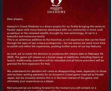 Assassin's Creed Shadows will now release February 14, 2025.