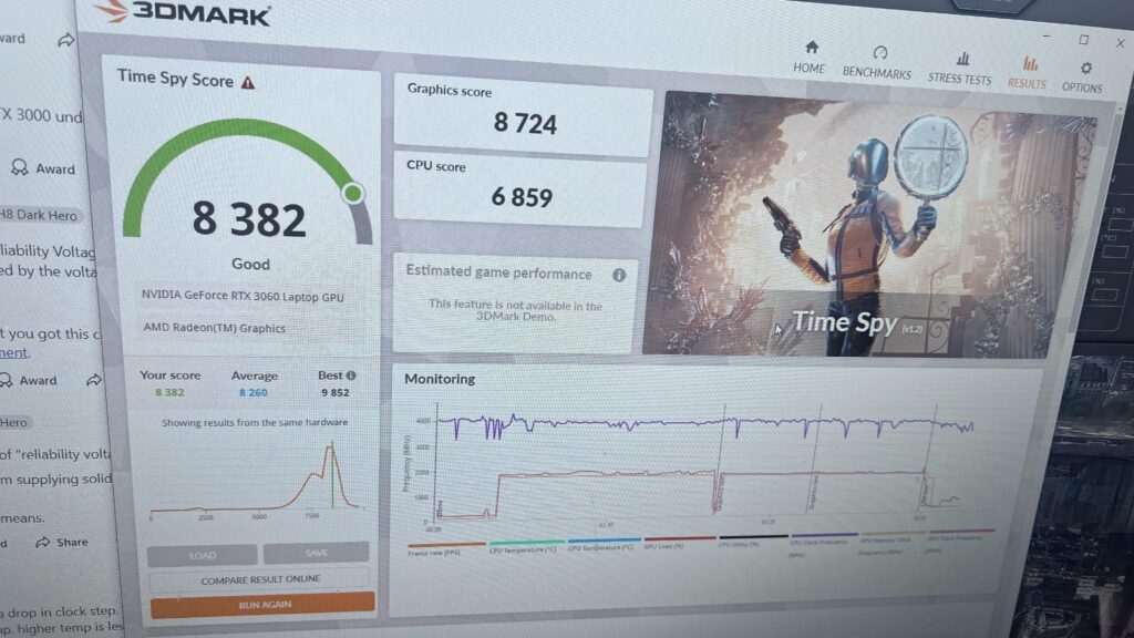 How tf that one dude who use legio  5 with r5 5600h and rtx 3060 got 9800 score
