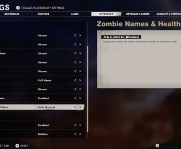 PSA: You have always been able to turn off Zombie names and health-bars in Cold War settings.