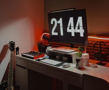 First setup: workspace+bedroom studio. A bit cluttered due to desk size, but what can I improve?