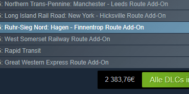 Why is this allowed? Game released TODAY and already has 2.3k€ worth of DLCs (Train Sim World 5)