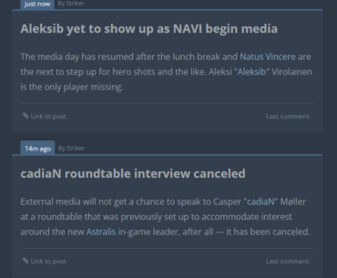 Aleksib missing from Media & cadiaN roundtable cancelled