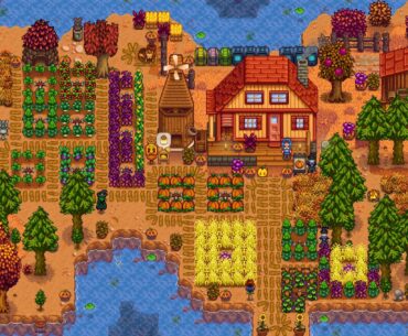 My autumnal garden in stardew valley
