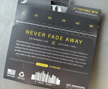 So I bought some new guitar strings today, and-