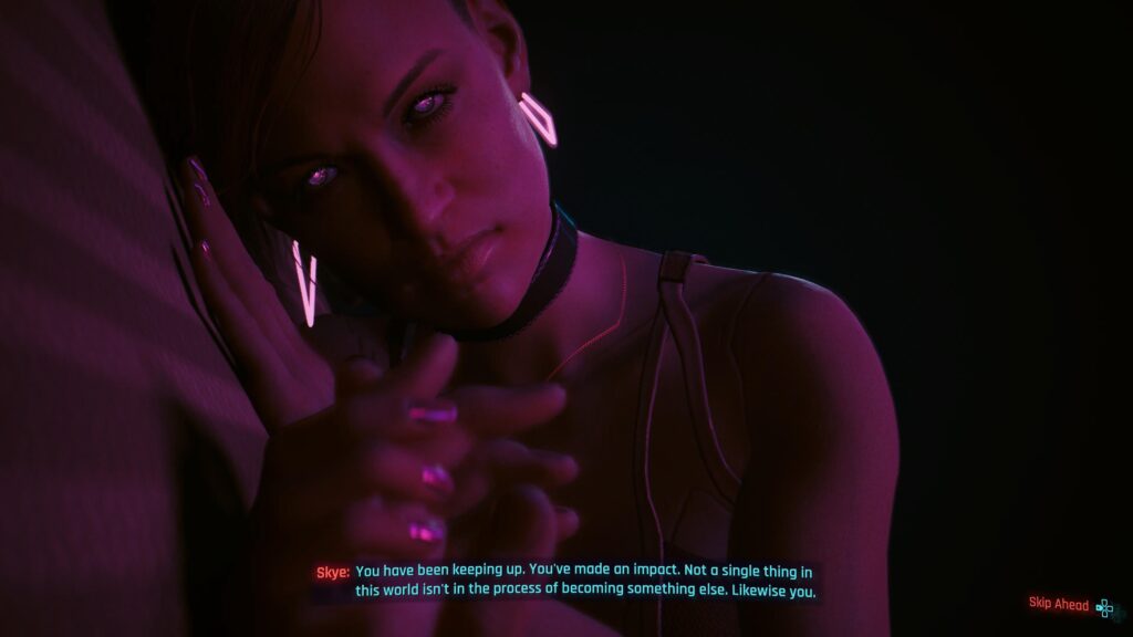 Who would've thought a conversation with a hooker would be one of the most sentimental moments in the game.