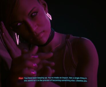 Who would've thought a conversation with a hooker would be one of the most sentimental moments in the game.