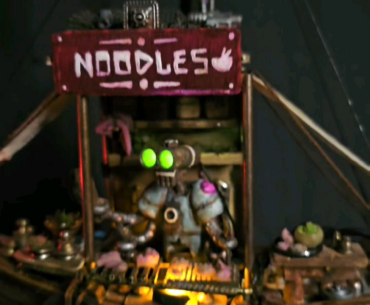 My Cyberpunk Noodle Boat diorama