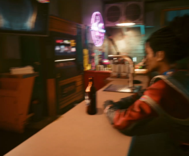 Incredibly realistic Cyberpunk detail- V gets nervous talking to women and therefore needs to drink to build up the nerve to hit on Panam.