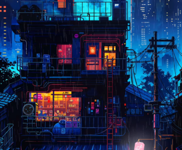 A quiet Neon Street - Live Wallpaper for your Smartphone