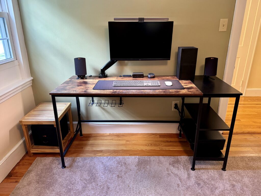 Just moved which means a new chance at cable management. Home office in the works.