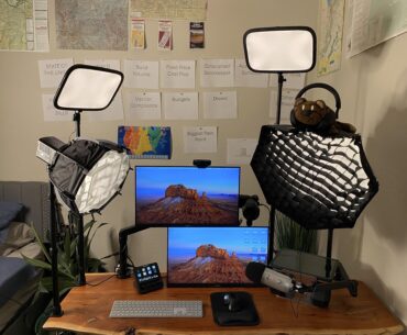 My work setup with very large flash cards