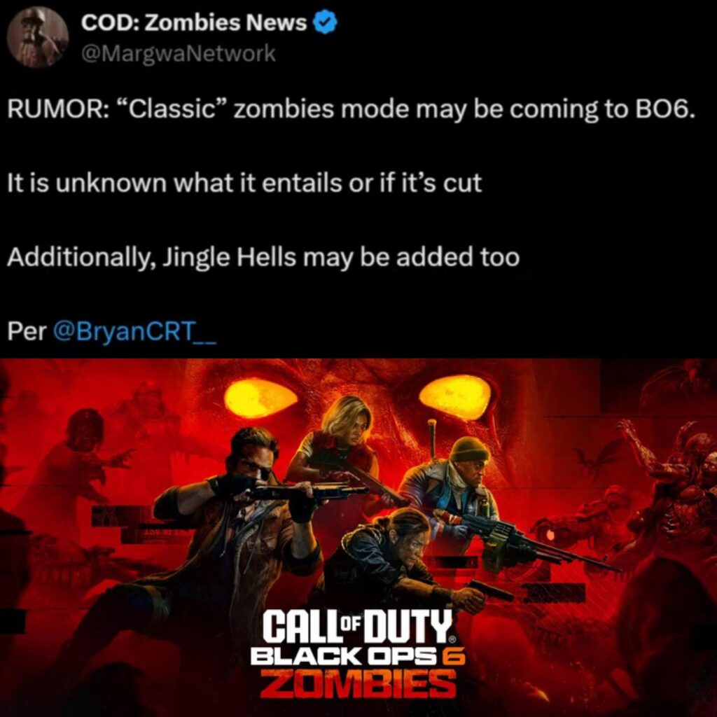 Do y’all want this rumor to be true? Classic mode likely coming to BO6 Do y’all want this rumor to be true? Classic mode likely coming to BO6
