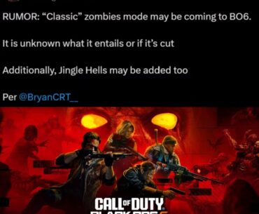 Do y’all want this rumor to be true? Classic mode likely coming to BO6