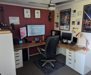 Since having the kids, I don't get the TV much anymore. So this is my gaming, TV, movies, work from home, and lounge station.