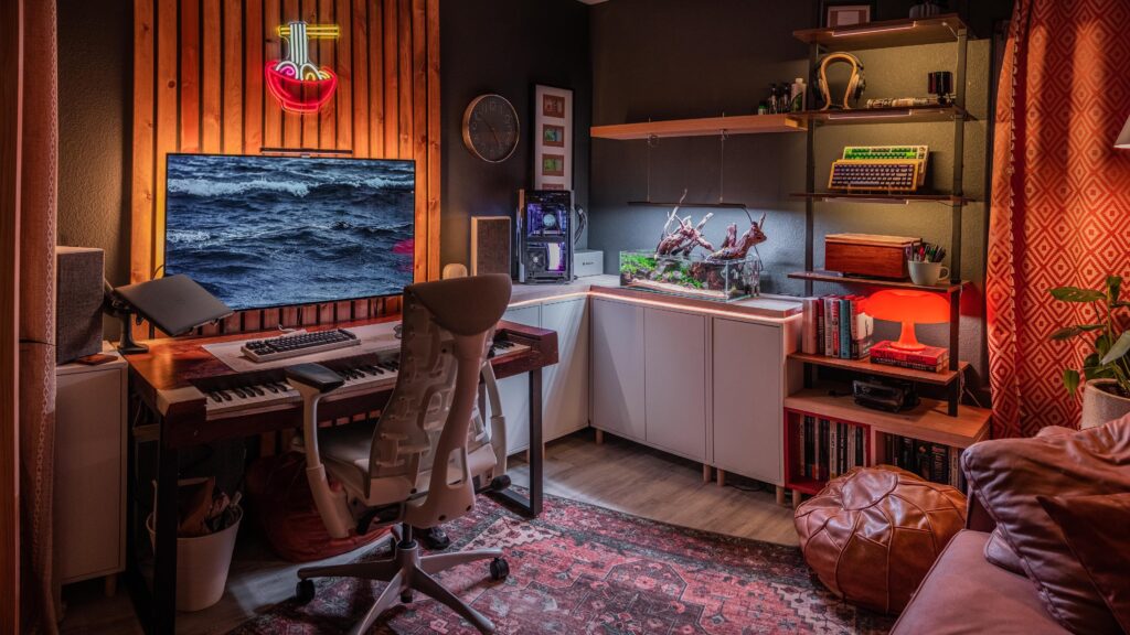 Cozy WFH corner/man cave.