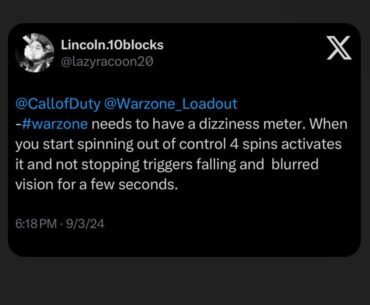 Warzone needs a dizziness meter for the new update