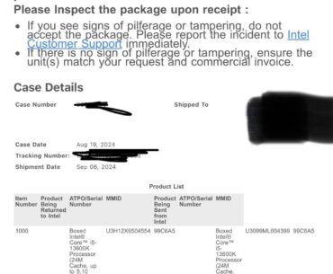 Intel RMA Scammed me???