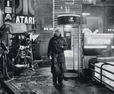 Rutger Hauer on the set of Blade Runner, 1982
