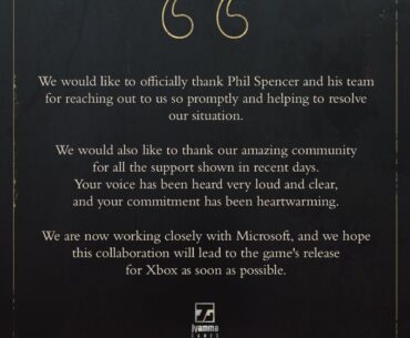 Enotria: The Last Song - we’re now in direct contact with the Xbox team. We’re excited to work on bringing Enotria: The Last Song to Xbox ASAP!