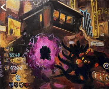 I made an oil painting of Shadows of Evil