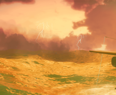In No Man's Sky you can now go fishing in the middle of an ocean during a storm, standing on your tiny starship that you hover above the water.