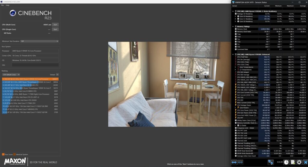 Mooning the 9950X in Cinebench. 300W Package. Mooning the 9950X in Cinebench. 300W Package.
