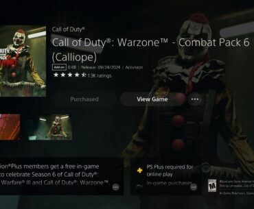Free WZ Pack for PS Plus Users