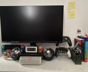 Floor table style. It’s not much of a battle station but this is my happy place.