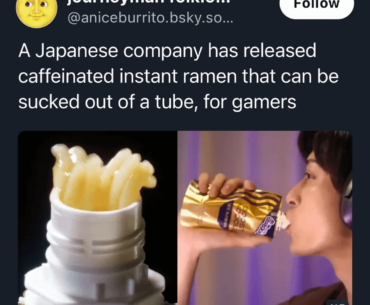 Who's excited for caffeinated tube ramen?