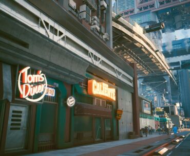 Where is the first place you would go to eat at in Night City?