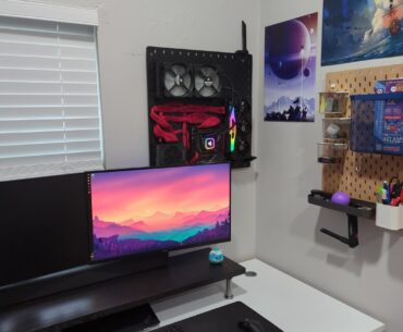 Mounted my PC to an ikea pegboard