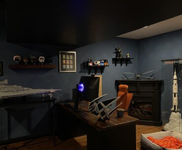 My gaming space in my shared home theater/gaming area.