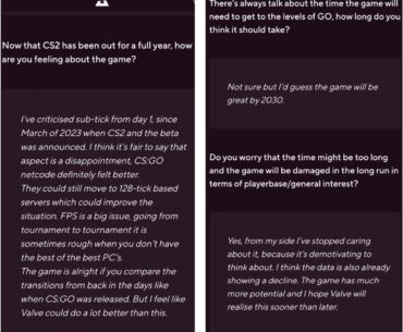 Ropz also seems pretty deflated about the state of CS2.