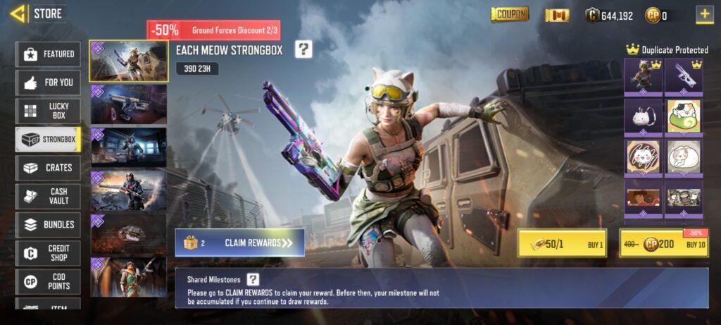 Apparently you’re not allowed to stack more than 2 milestone reward tokens. The milestone progress also stops until you claim a prize. Which is dumb. I’m saving my tokens for the next pradvamati and oden strongboxes so I guess I’m done with strongboxes for now. Apparently you're not allowed to stack more than 2 milestone reward tokens. The milestone progress also stops until you claim a prize. Which is dumb. I'm saving my tokens for the next pradvamati and oden strongboxes so I guess I'm done with strongboxes for now.