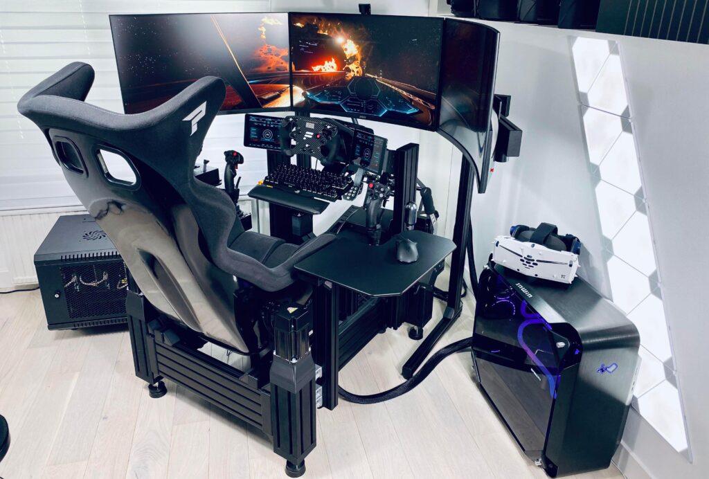 Wrapped up my DIY Motion Sim Rig with Sim-Lab P1-X SFX-100 for space, flying, and racing!